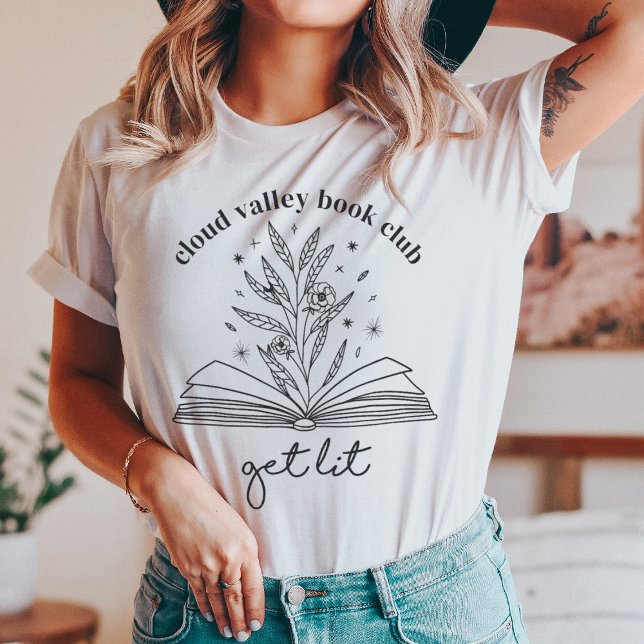Camiseta Personalizar o Livro Floral do Lit Blooming (Criador carregado)