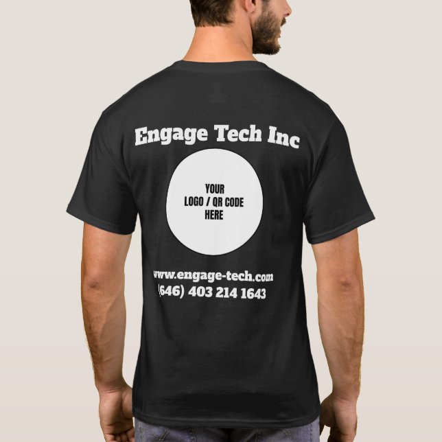Camiseta Personalizar o logotipo da empresa (design frontal (Verso)