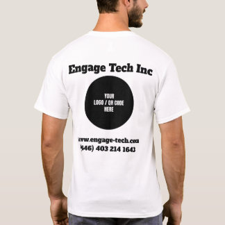 Camiseta Personalizar o logotipo da empresa (design frontal