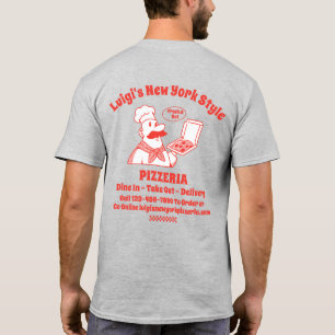 Camiseta Personalizar o Restaurante de Pizza com Gráfico De
