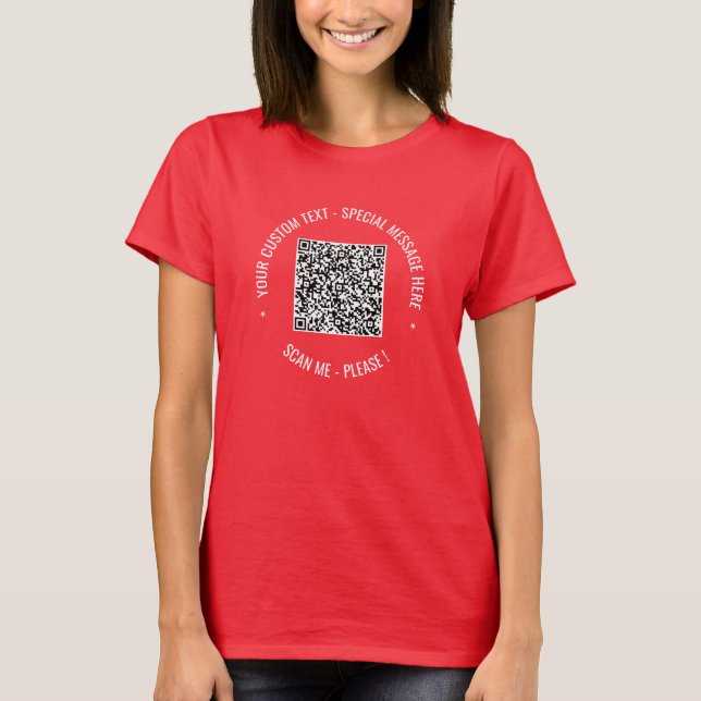 Camiseta Personalizar o seu código QR Informações de verifi (Frente)