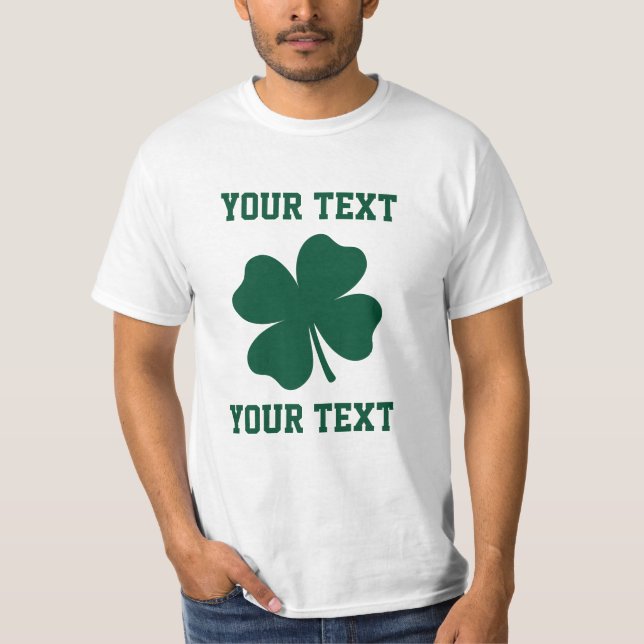 Camiseta Personalizar o Shamrock de sorte (Frente)