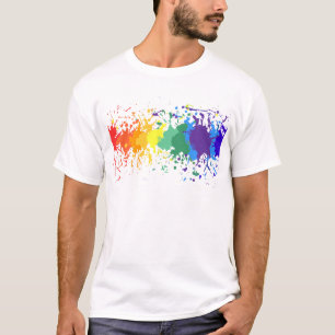 CAMISETA PERSONALIZAR ORGULHO GAY DE UNIDADES DE PINTURA DE