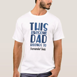 Camiseta Personalizar Pai Incrível Pertence Ao Dia de os pa