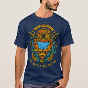 Camiseta Personalizar Poseidon mergulhador de mar profundo