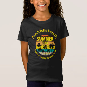 Camiseta Personalizar Reunião da Família Tropical Sunset