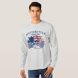 Camiseta Personalizar Rota de Viagem de Moto Estrada 66 Ban