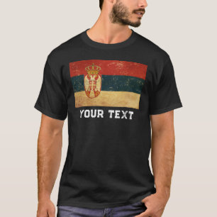 Camiseta Personalizar Sinalizador da Sérvia