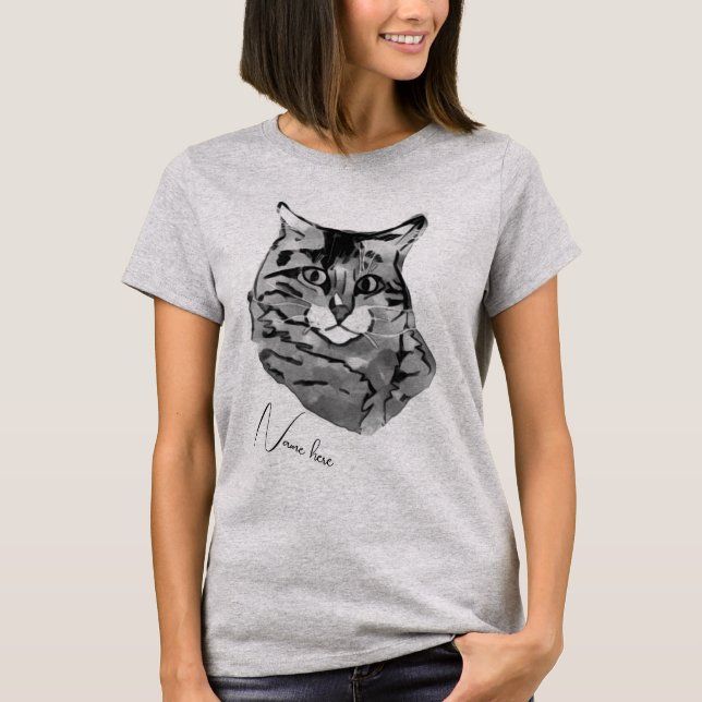 Camiseta Personalizar T-Shirt de Cat Art (Frente)