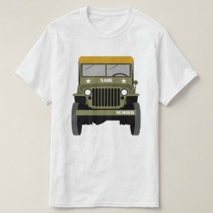Camiseta Personalizar Veículo Militar Antigo de Veterano de
