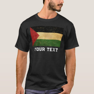 Camiseta Personalizar Vintage de Sinalizador Palestiniano