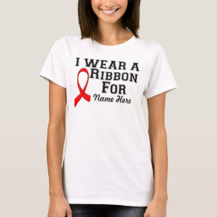 Camiseta Personalizar Visto uma Faixa de Opções Vermelha