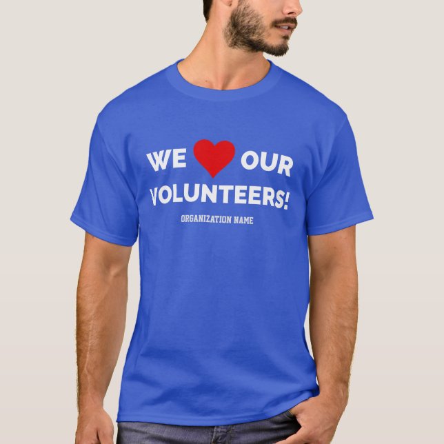 Camiseta Personalizável Adoramos Nossos Voluntários (Frente)
