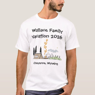 Camiseta Personalizável de Férias em Família em Ac