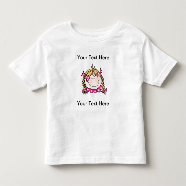 Camiseta Personalizável de Menina Loura (Frente)