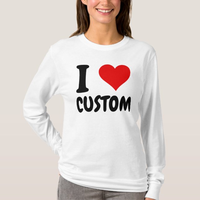Camiseta Personalizável Eu Amo (Frente)