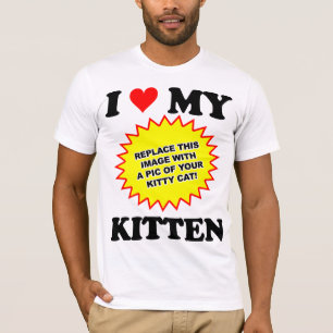 Camiseta PERSONALIZÁVEL Eu Amo Meu Gatinho