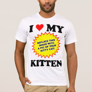 Camiseta PERSONALIZÁVEL Eu Amo Meu Gatinho