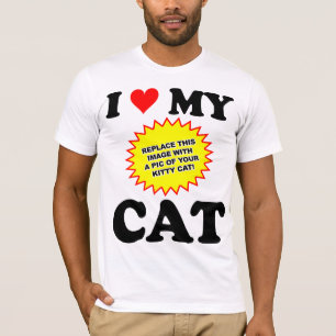 Camiseta PERSONALIZÁVEL Eu Amo Meu Gato