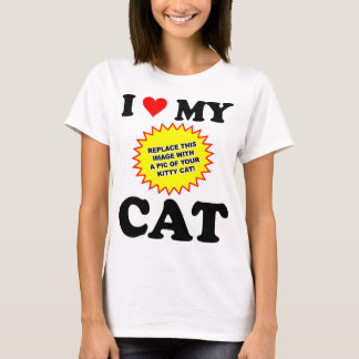 Camiseta PERSONALIZÁVEL Eu Amo Meu Gato