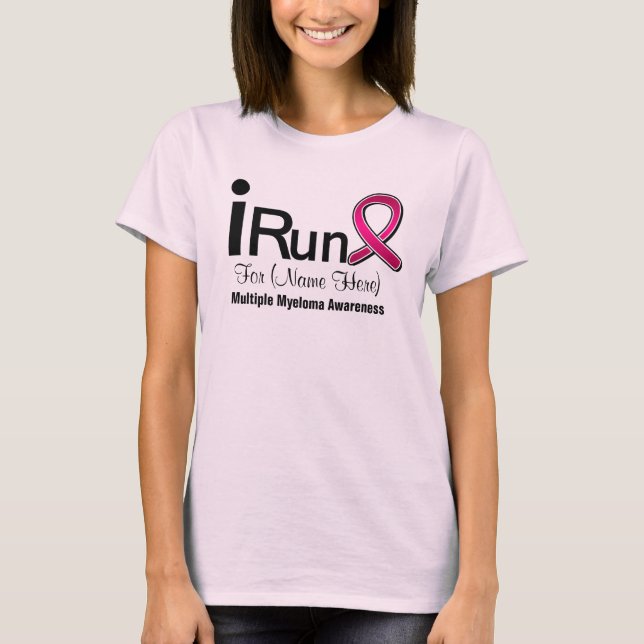 Camiseta Personalizável Eu Corro Para Sensibilizar Múltiplo (Frente)