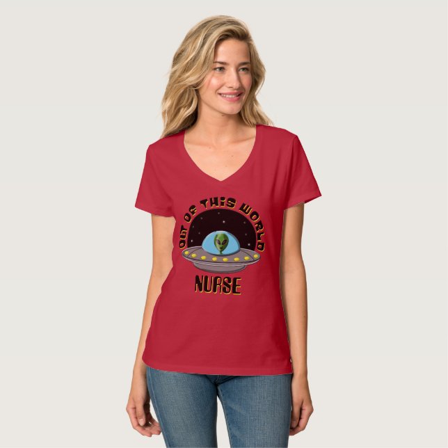 Camiseta Personalizável Fora Deste Espaço De OVNI De Aliení (Frente Completa)