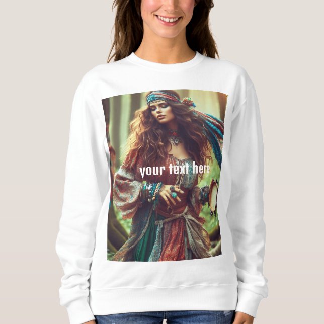 Camiseta personalizável gitana (Frente)
