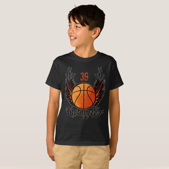 Camiseta Personalizável: imparável (basquete) (Frente Completa)