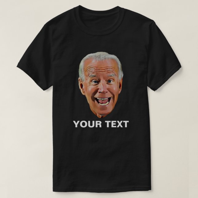 Camiseta Personalizável Joe Biden Rosto Engraçado (Frente do Design)