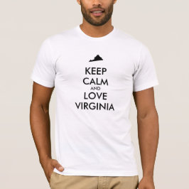 Camiseta Personalizável MANTENHA A CALMA e AME VIRGINIA