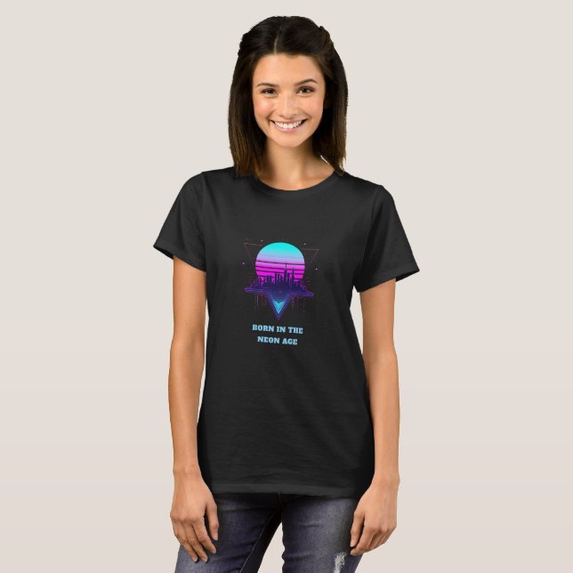 Camiseta Personalizável Neon Sunset (Frente Completa)
