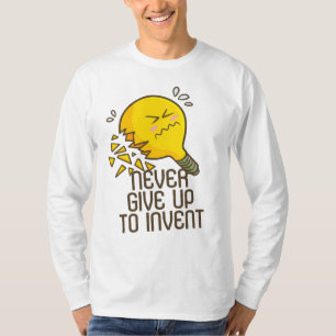 Camiseta Personalizável Nunca Desista de Inventar