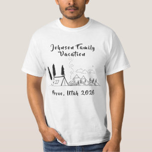 Camiseta Personalizável para Acampamento Familiar