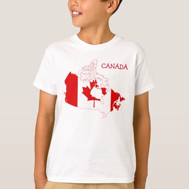 Camiseta personalizável para crianças do Canadá (Frente)