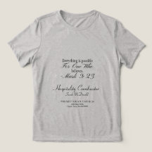 Camiseta personalizável para grupos cristãos