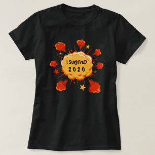 Camiseta Personalizável sobrevivi à explosão 20xx vermel
