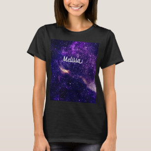 Camiseta Personalize a galáxia ultravioleta do abstrato do