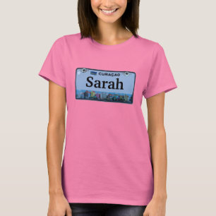 Camiseta Personalize a matrícula de Curaçau