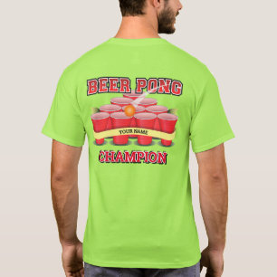 Camiseta Personalize Bola de Pong de Campeão de Beer Pong C