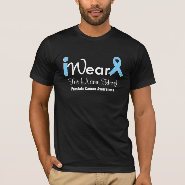 Camiseta Personalize claro - cancro da próstata da fita (Frente)