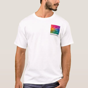 Camiseta Personalize com o nome branco do seu logotipo de f