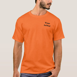 Camiseta Personalize Com Seu Inicial Laranja