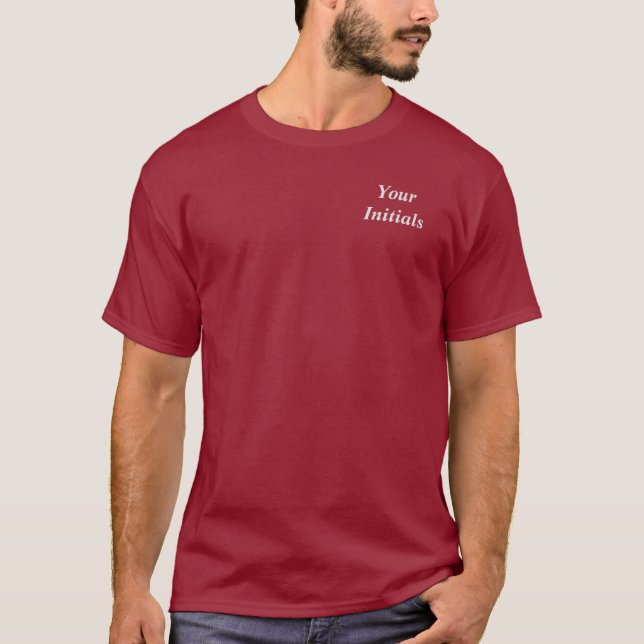 Camiseta Personalize com seu Maroon de Iniciais (Frente)