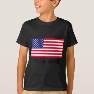 Camiseta Personalize Com Seu Nome EUA Estados Unidos Camise