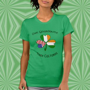 Camiseta Personalize Costa do Marfim Irlanda EUA Trevo Femi