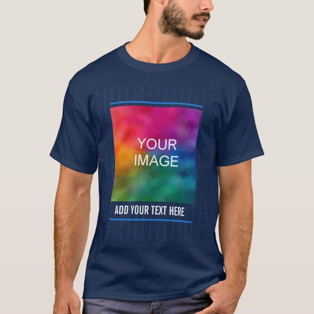 Camiseta Personalize e adicione o logotipo masculino da sua (Frente)