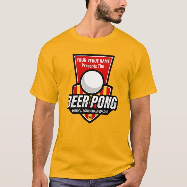 Camiseta Personalize Este Logotipo De Pong Da Cerveja (Frente)