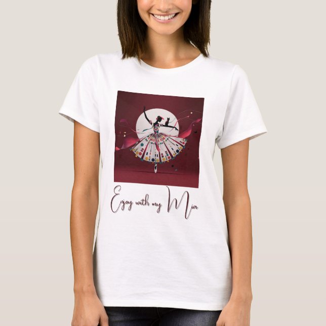 Camiseta personalize image & Text woman t-shirt  (Frente)