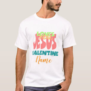 Camiseta Personalize JESUS TE AMA, NAMORADOS Mens
