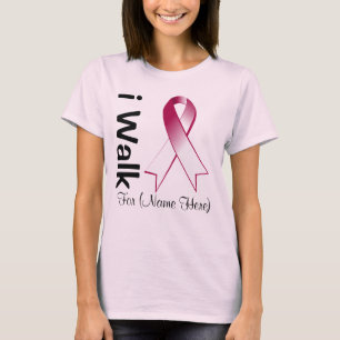 Camiseta Personalize-me andam para o cancer principal e de